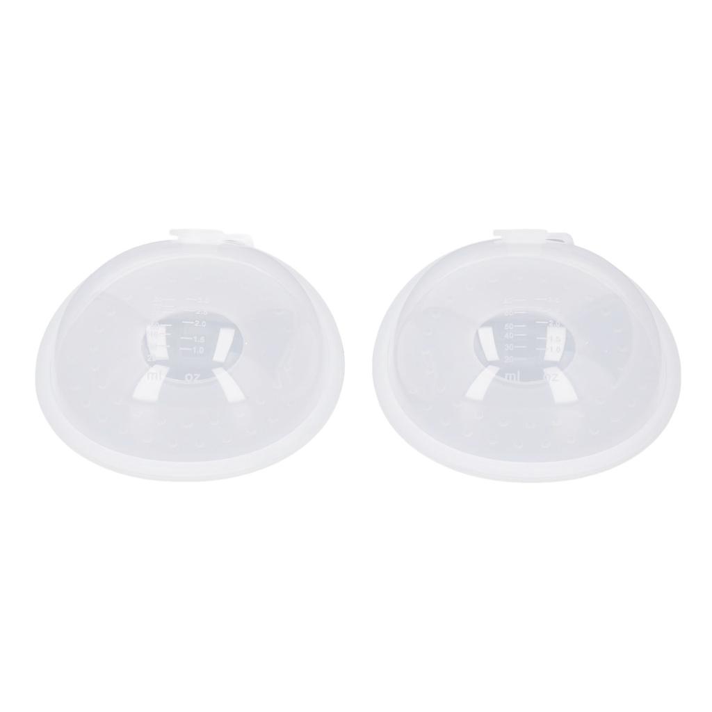 2Pcs Breastmilk Collector Shell Wearable Silicone Portable Breast Shell Prevent Leakage Overflow
