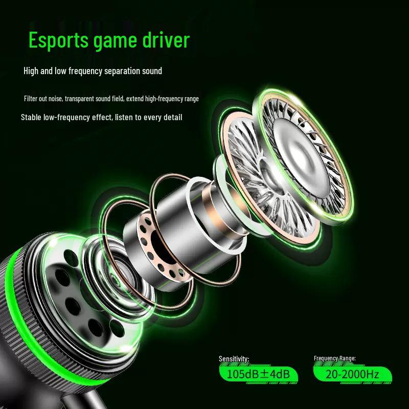 Metal Magnetic Gaming Earphones, Wired In-Ear with Type-C Angled Plug for Precise Sound Localization