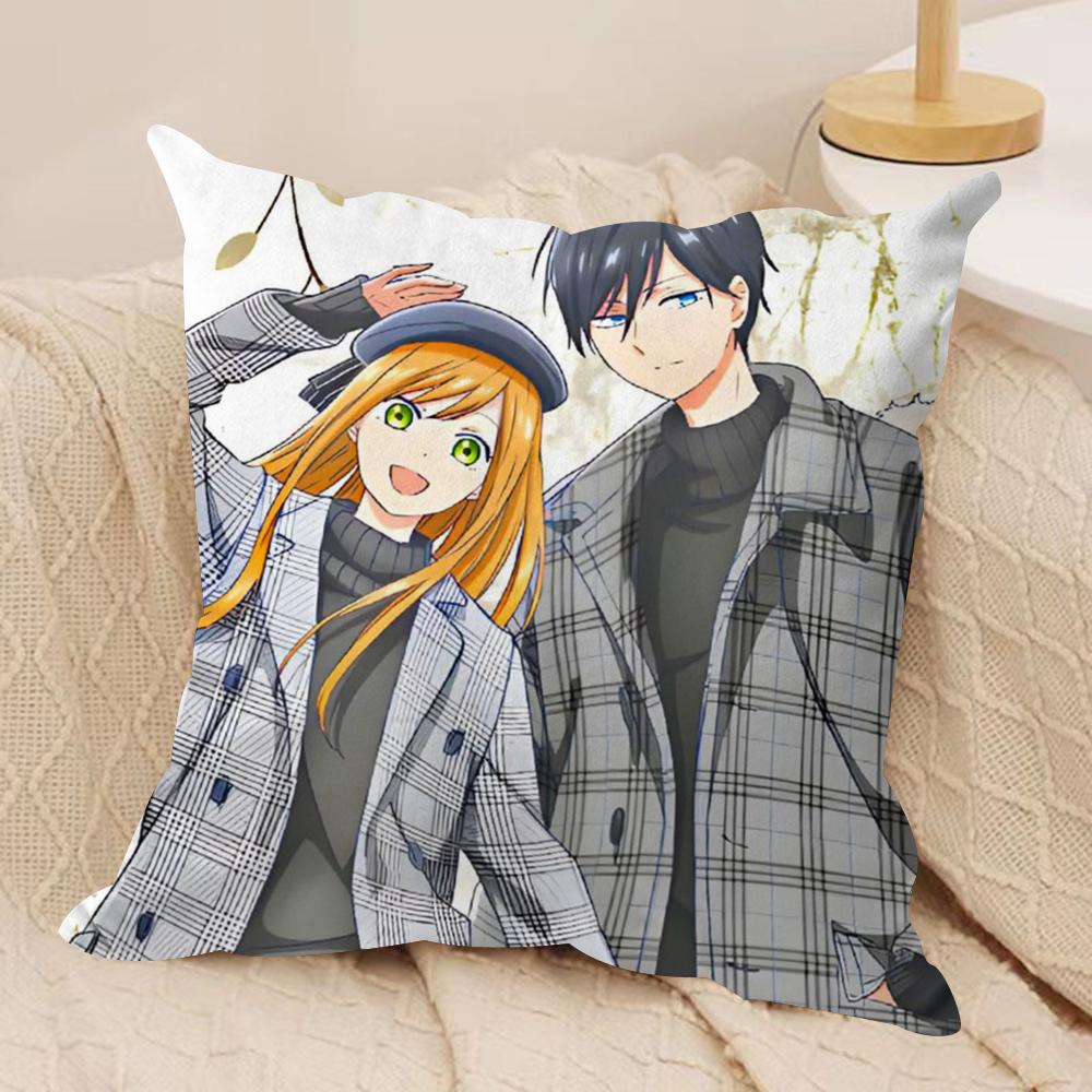 

My Love Story with YamadaCushion Cover Soft Plush Fabric DoubleSided Printed Sofa Cushion Cover for All Seasons Home Decor Gift 30x30cm