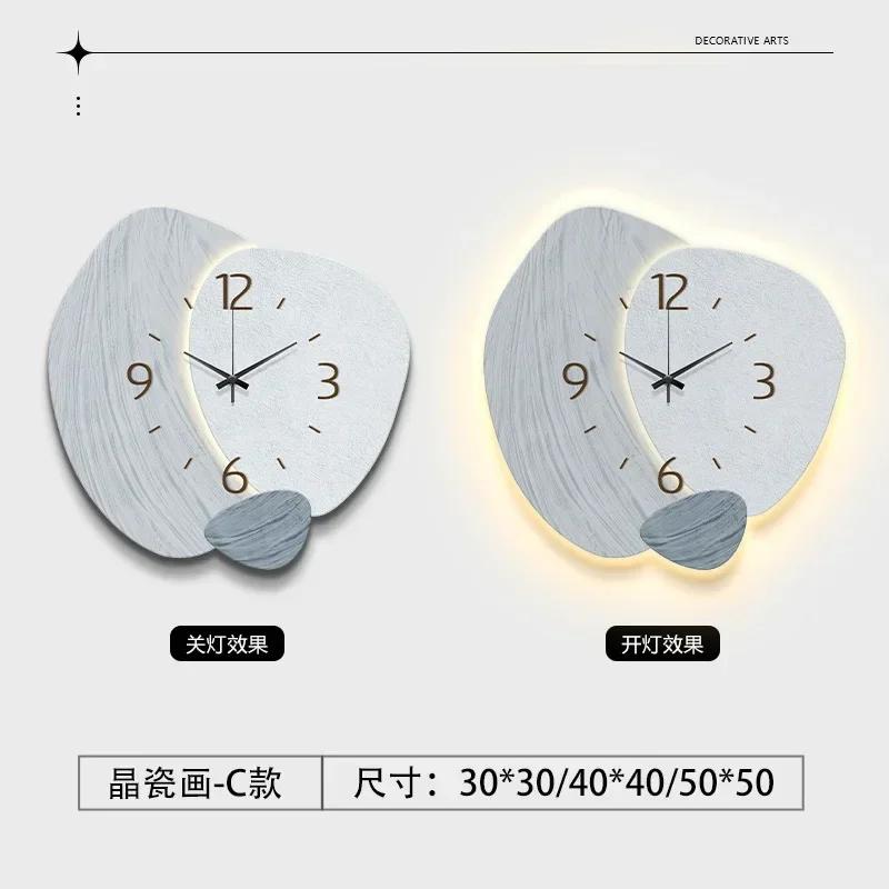 Living Room Clock Wall Clock High-end Atmospheric Clock Hanging Wall Hot Selling Machinery Fashion Cream Wind Creative