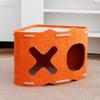 Space-Saving Felt Cat Bed Wear Resistant Semi-Enclosed Cat Bed Cat Hiding House  Indoor Cats