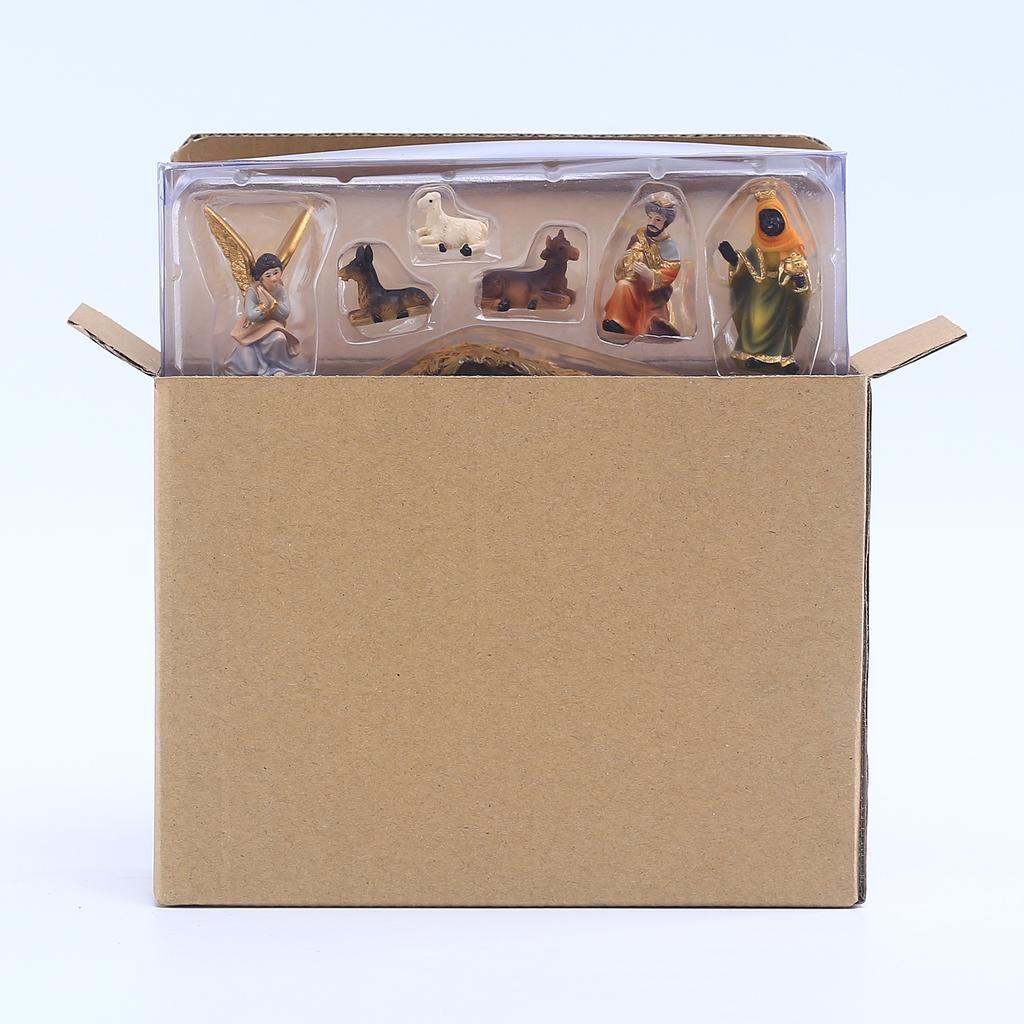Nativity Set Realistic Hand Painted Nativity Scene Resin Figurine Set for Xmas Tabletop Decor