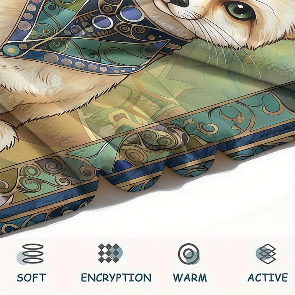 1 Stück Wunderschöne Flanelldecke mit Tierprint, Hohe Qualität, Bequem für alle Jahreszeiten, Heimdekoration, Wärme und Komfort, Perfekt für Weihnachtsgeschenke