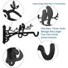 2PCS Rustproof Iron Hooks Hanging Basket Bracket - Outdoor Wall Hangers for Planters, Wind Chimes & Bird Feeders