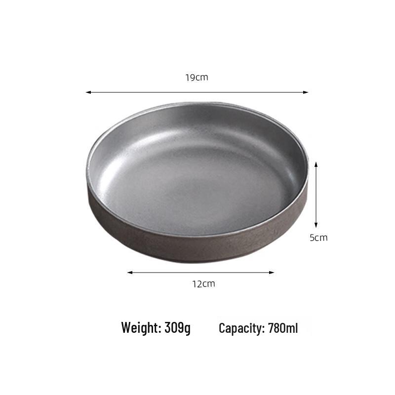 Wutuo 17cm Stainless Steel Double-Layer Kimchi & Dipping Bowl