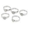20pcs Adjustable Design Blank Ring Flat Base Stainless Steel Ring Flat Ring Base  Creative Projects
