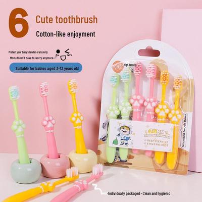 Cat Paw Soft Bristle Toothbrush for Kids Aged 3-9+ - Gentle Dental Care for Boys and Girls