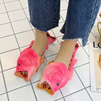 Modne Kreatywne Kapcie Rybki Unisex Codzienne Buty Plażowe Rodzic-Dziecko Damskie Płaskie Klapki Letnie Obuwie Klapki Mokasyny Darmowa Dostawa