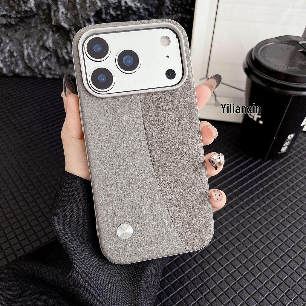 Cowhide Pattern Leather Case for iPhone 17 Pro Max - Drop-proof & Stylish Protection