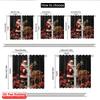 2pcs 2D Flat Printing Christmas Curtain Santa's Deer Friend Polyester Fabric Without Electricity Festive Curtains Perfect for