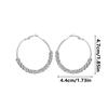 Cute Female White Zircon Stone Hoop Earrings Fashion Female Gold Color Wedding Jewelry For Women