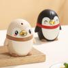Penguin Automatic Toothpick Dispenser Press Style Portable Toothpick Storage Box Thickening Oral Hygiene Care Tooth Picks Holder