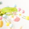 Artificial Easter Spray Vine with Pastel Easter Eggs and Berries Easter Egg Twig Branches Decorative Spring Floral Stems
