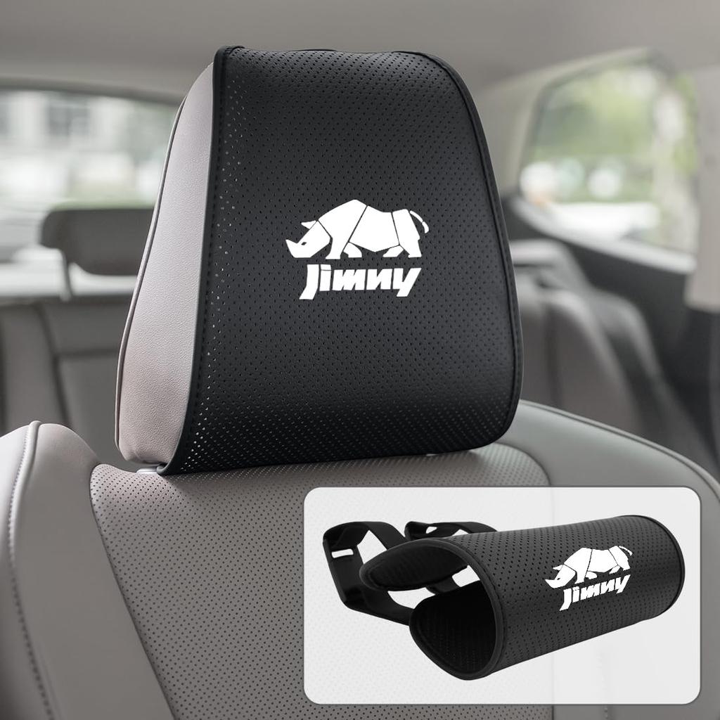 Set of 2 Suzuki Jimny Headrest Covers with Ventilation Holes for a Comfortable Neck Perfect for Car Seats Easy Car Seat Interior Accessories