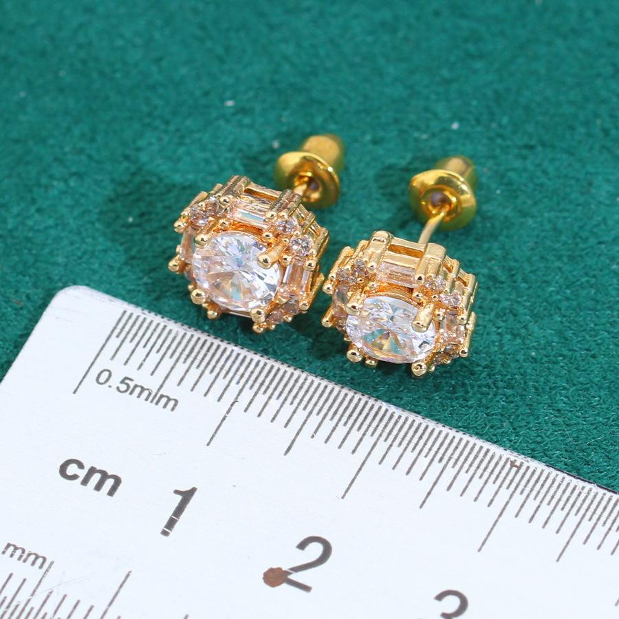 Klassisches neues Schmuckset, Atmosphäre voller Diamanten, Damen-Set, Schmuck, Ohrringe, Ring, Goldschmuck