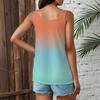 Women's Crew-neck Gradient Print Sleeveless Shoulder Camisole