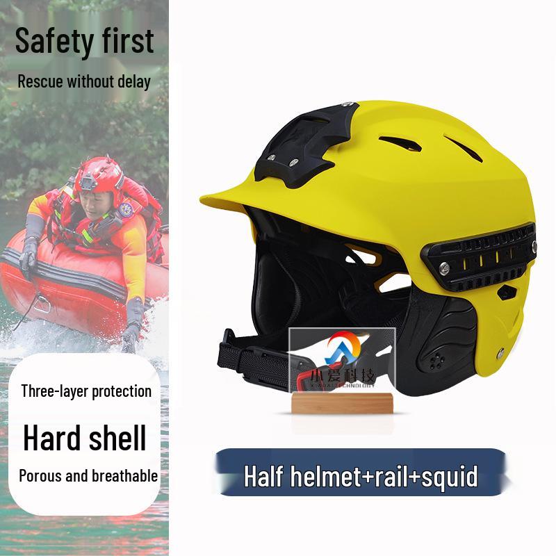 Marine Safety Helmet: Breathable, Impact-Resistant Full Face Protection for Water Sports and Flood Area Rescue.