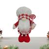 Gnome Christmas Decor 9.8 Inch Faceless Dwarf Doll Plush Gnomes Hold Candy Cane For Christmas Holiday Home Indoor Display Living