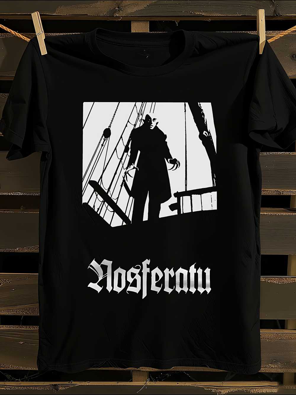 Nosferatu Vampire Gothic Horror Graphic T-Shirt L