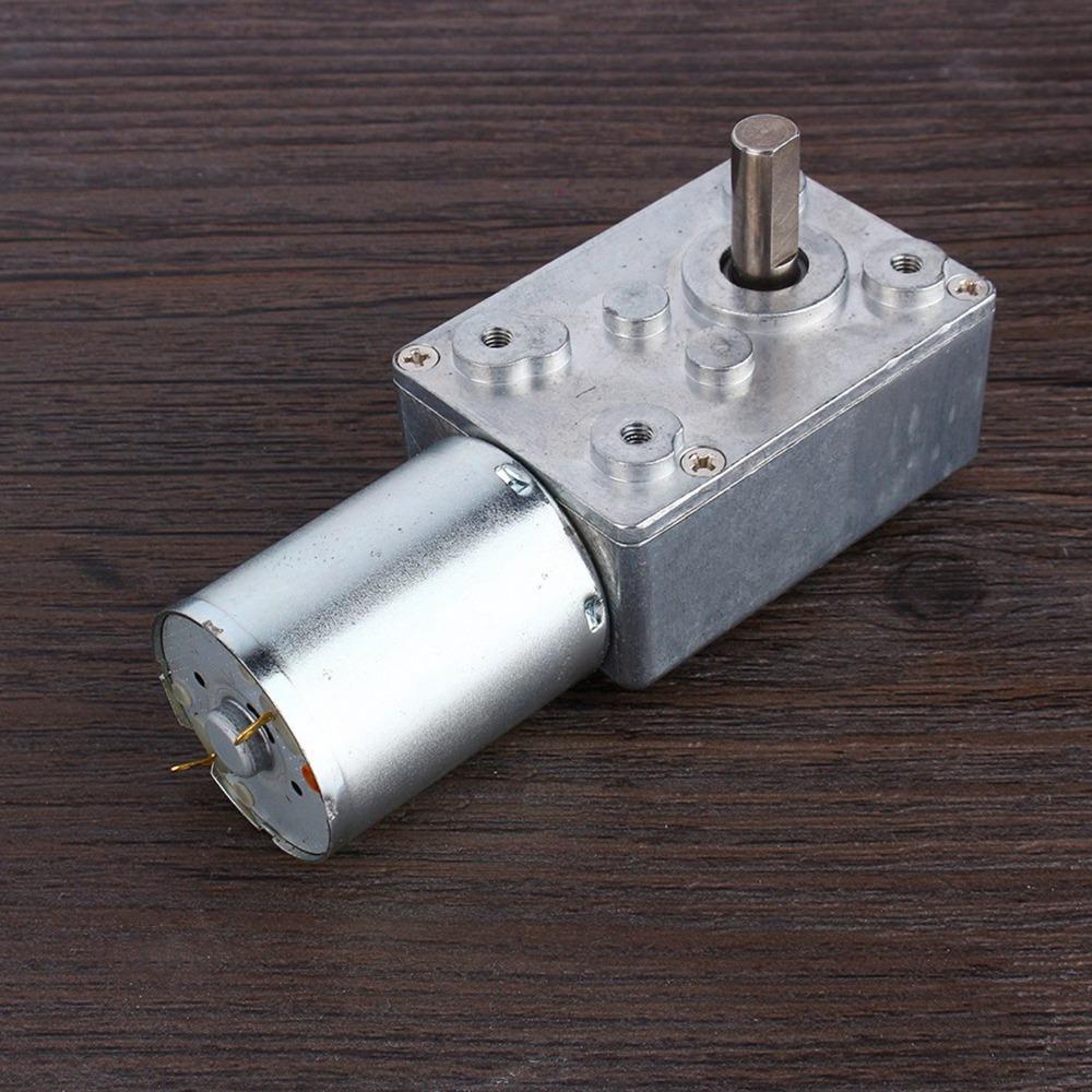 DC 12V Worm Gear Motor Double Shaft Geared Motor Universal Self Locking Motor Industrial Machinery