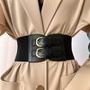 1 Stück Elastischer Gürtel Damen Schwarz Mode Vielseitig mit Rockdekoration Blazer Damen Breit Taillensiegel Taille