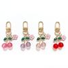 3D Cherry & Blossom Keychain Pendant - Alloy Jewelry Accessory