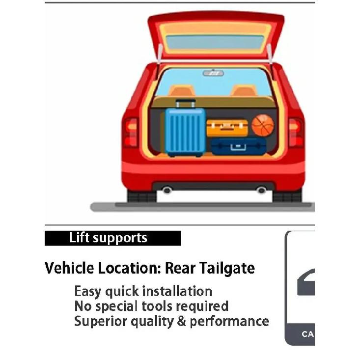 2PCS Lift Support for Hyundai Starex Royale Grand Starex H1 H-1 H300 i800 TQ 2007-2018 Rear Tailgate Boot Gas Spring Struts Prop