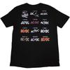 AC/DC T-shirt unisex dla dorosłych z logo i nadrukiem z tyłu