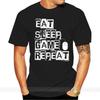 Shubuzhi Summer Brand MenS Homme Brand Clothing for Men Eat Sleep Game Repeat Pc Mouse TShirt Men Damen Unisex Hip Hop Tshirts