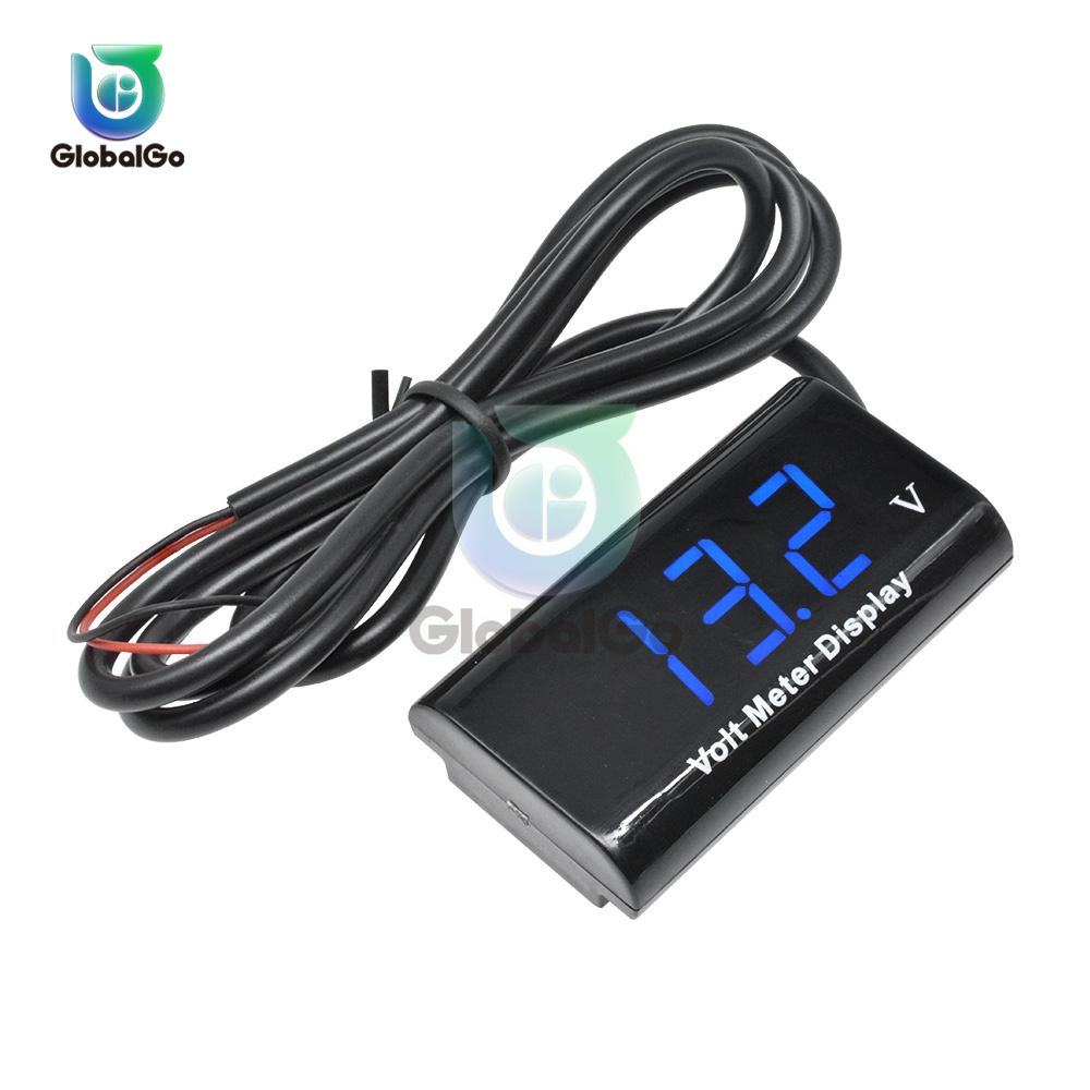 

DC 8-18V Digital Voltmeter 12V Car Voltage Meter Volt Tester Lead Acid Battery Capacity Tester Panel Monitor Detector Motorcycle синій