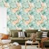Ink Wallpaper Light Gray and Green for Living Room and Bedroom 50x1000