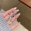 Pendientes Ribbon Bow Dangle Earrings Balletcore Piercing Ear Stud Simple Earrings  Girls Gift