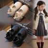 2026 Spring/Autumn Girls' Non-slip Leather Bow Shoes