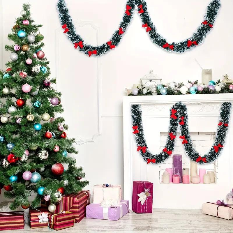 10M Christmas Decorations Green Cane Ribbons Garland DIY Xmas Tree Ornaments Green Cane Ribbon Wreath Hanging Pendent Home Decor