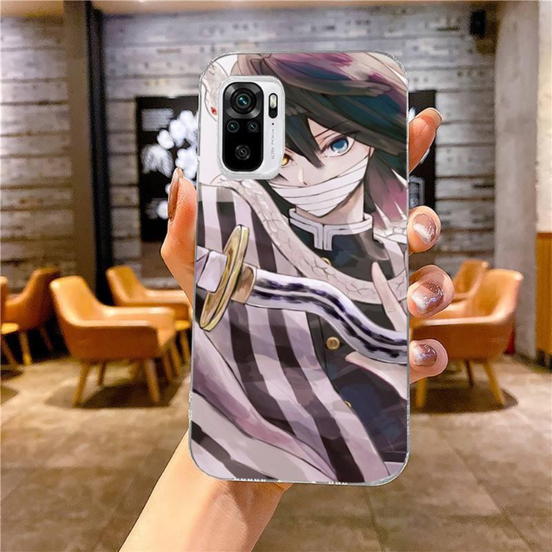 

Чехол для телефона Iguro Obanai Demon Slayer для Xiaomi 12 11T 10 9 Redmi Note 11 10 10S Pro Redmi 9 9A 8, прозрачный чехол для телефона Redmi 8