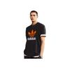 adidas Originals Logo Print Sport Crew Neck T-Shirt Men Tops Black JF0660
