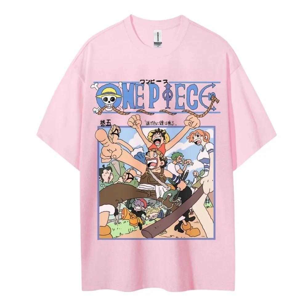 

One Piece Animation Derivatives Luffy Usopp Printing Men s And Women s Summer Fashion Breathable Street Short-sleeved T-Shirt XXL