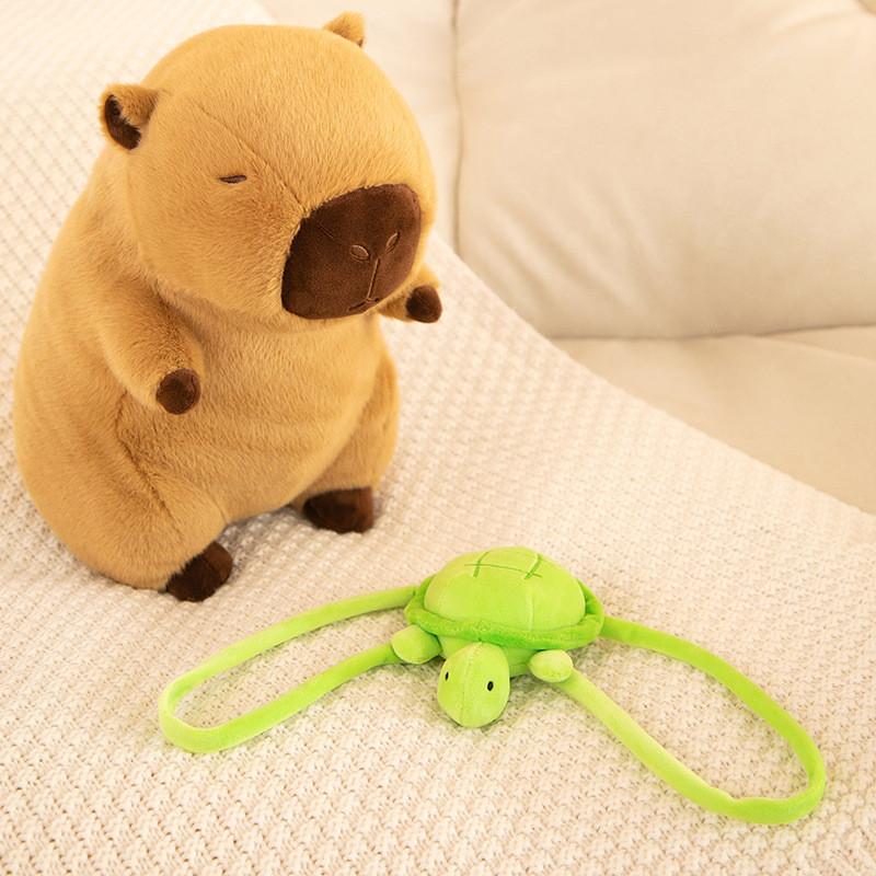 Backpack Capybara Plush Toy Stuffed Animal Doll Cartoon Kids Birthday Gift