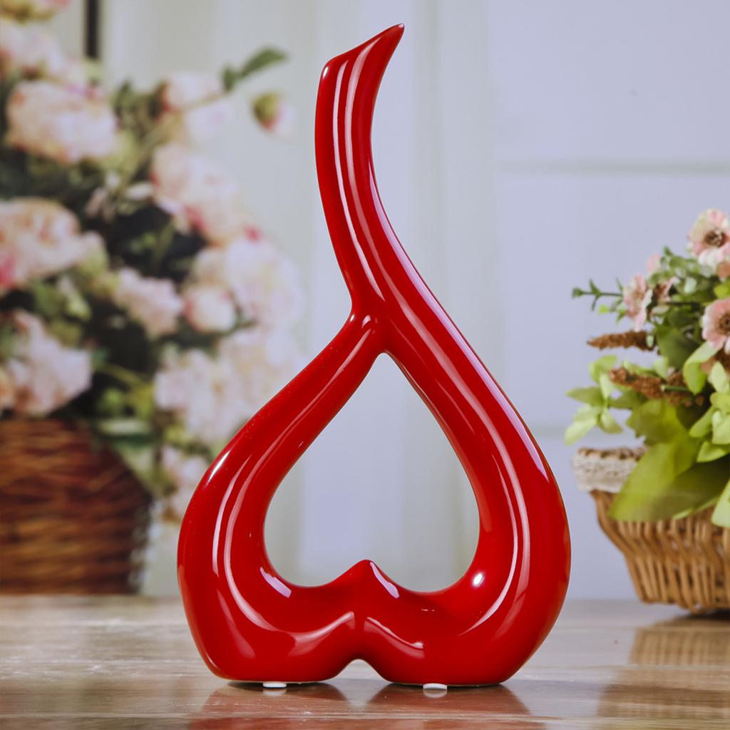 Wazon na kwiaty w kształcie serca Gładki ceramiczny wazon do codziennego użytku Śluby i wydarzenia Żółty