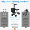 Knee Scooter, Knee Walker for Surgery, Broken Foot, Ankle Injury, Lightweight Crutch Alternative Medical Scooter with Dual Braking System for