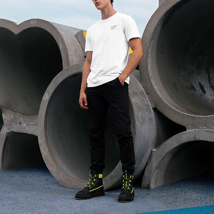 Timberland Casual Breathable Comfortable Printed Round Neck Short Sleeve T-Shirt Men Tops White A2DV1-100