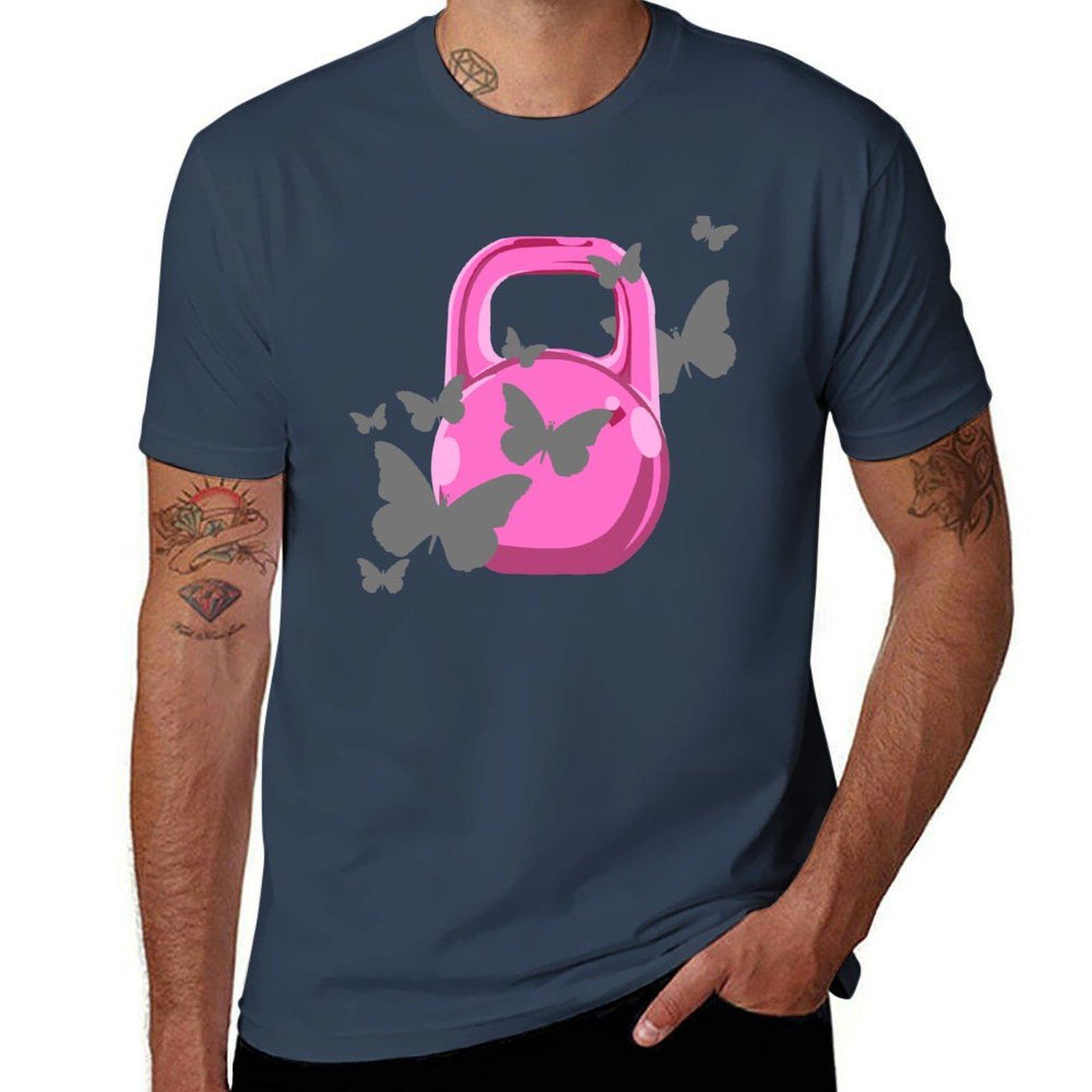 Pastel Pink And Black Girevoy Butterfly Tshirt Quick Dry Sports Short Sleeve Tee S