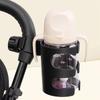 Multifunctional Baby Strollers Cup Holder Black Plastic Adjustable Cup Holder  for Bicycle