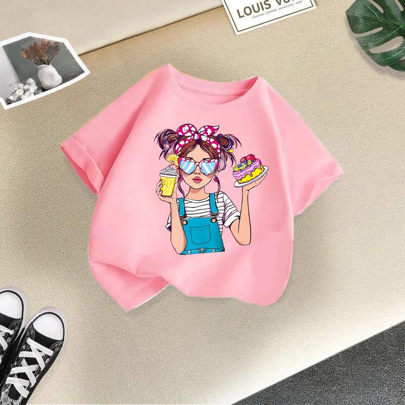 Kid T Shirt Cool Girl Printed Children T-shirt Kids 100% Cotton Clothes 2-13Y T-shirt Top Boys Girls Baby Tee