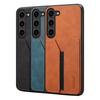 For Samsung Galaxy S25 Case Elastic Card Holder PU Leather+TPU+PC Phone Cover
