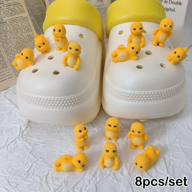 1 Sada Přívěsků na Boty ze Série Kapybara pro Dřeváky, Bublinkové Pantofle, Sandály, PVC Ozdoby na Boty, Sponové Doplňky