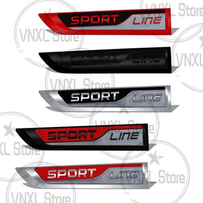 AAABU1 Car-Styling Metal Sport Line Emblem Car Side Body Stickers For Kamiq Enyaq Combi Octavia Superb Elroq85 Karoq Kodiaq Rapid