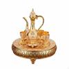 8 Pieces Zinc Alloy Drinkware Set Luxury Design Ornate Metal Flagon with
