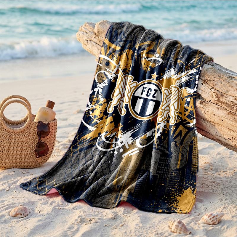 FC Zürich Print Mikrofaser Strandtuch Schnelltrocknend Saugfähig Großes Handtuch für Strand Schwimmen Reisen
