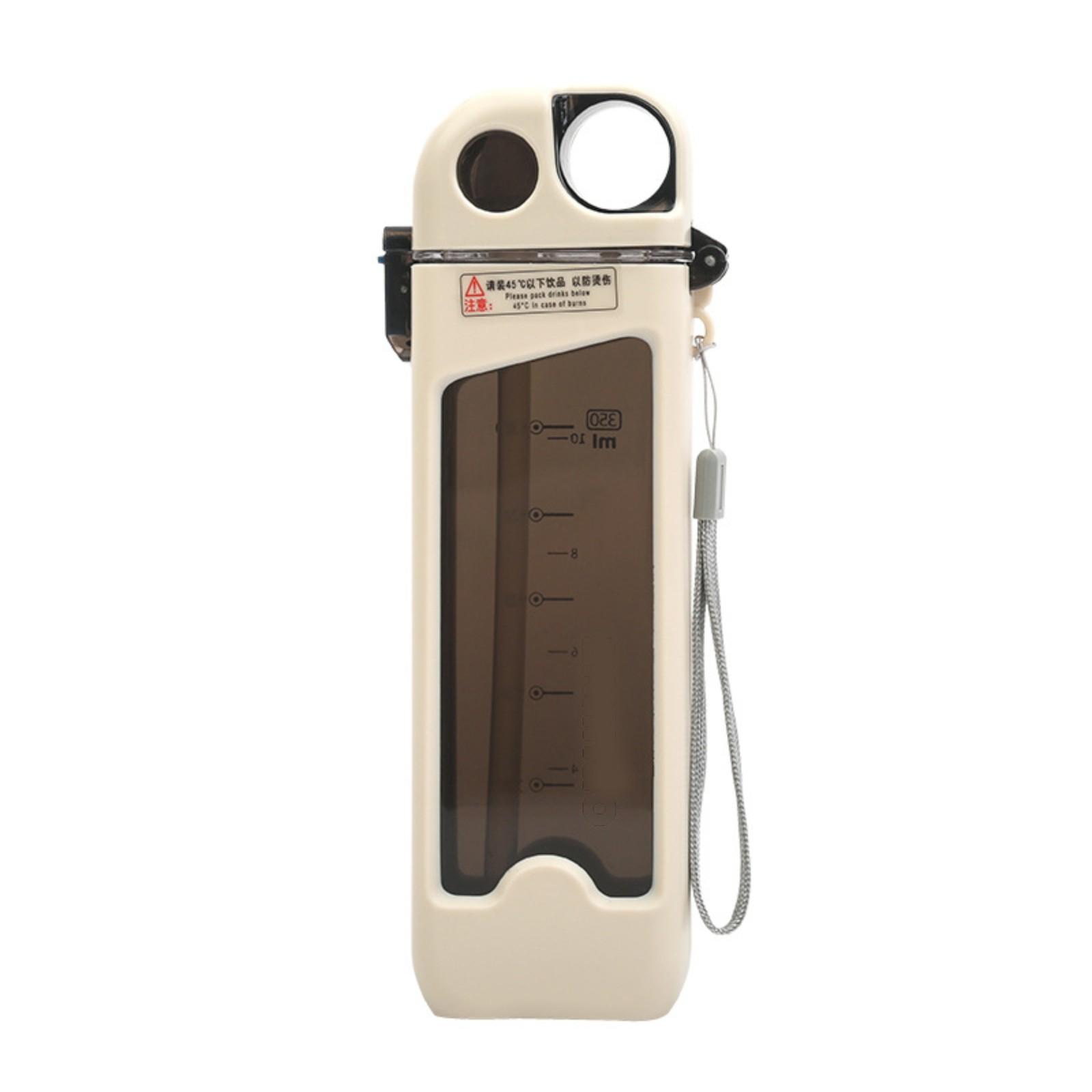 

Персонализированный пластиковый стаканчик объемом 350 мл, портативный стаканчик, креативный квадратный стаканчик с крышкой, модный плоский спортивный соломенный стаканчик